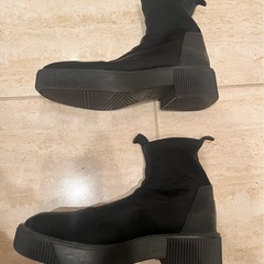 ZARA レディース　ショートブーツ ソックスブーツ 23.5〜24cmの画像