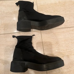 ZARA レディース　ショートブーツ ソックスブーツ 23.5〜24cmの画像