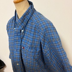 Tommy Hilfiger 半袖チェックシャツ Lの画像