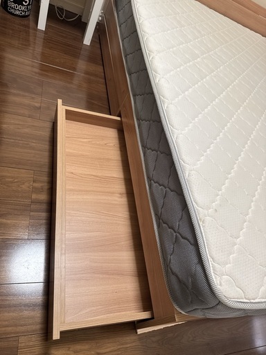 S178 ⭐ ジモティー限定価格！ダブルベッド 引出し付きネルコンシェルジェ ブラック 幅140cm USED S178 ⭐ ジモティー限定価格！ダブルベッド 引出し付きネル