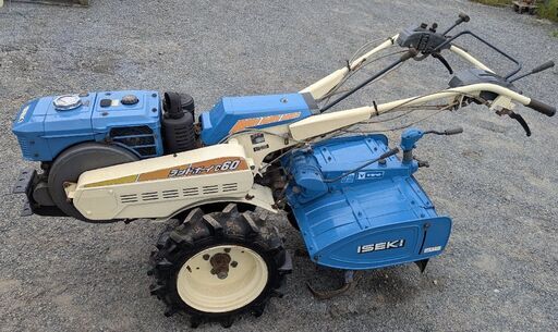 鹿児島発　イセキセル始動ディーゼル耕運機KVC60D　バッテリー新品交換済みです