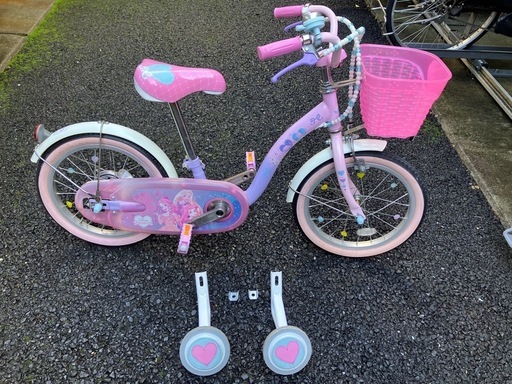 子供　自転車　ディズニープリンセス　16インチ