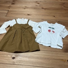 女の子　80 長袖　ズボン　肌着の画像
