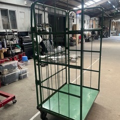 【中古】 カゴ車 ロールボックス 倉庫 運搬 業務用 かご台車 かご車 台車 【直接引取り 群馬県渋川市】の画像