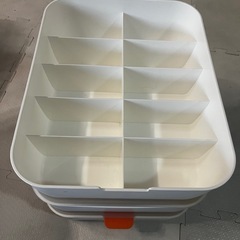 蓋＆仕切り付き収納ボックス×3個の画像