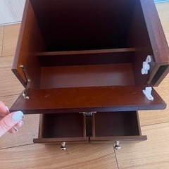 木製ジュエリーボックス アクセサリーケース ミラー付きの画像