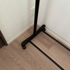 山善　ハンガーラック　キャスター付き　高さ調節可能の画像
