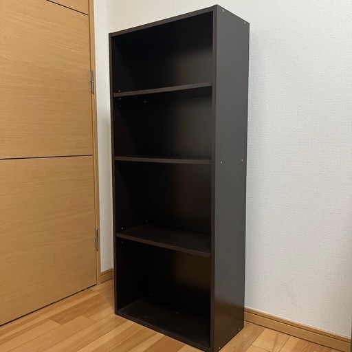 ●販売終了●収納棚　収納家具　隙間家具　キャビネット　書棚　ダークブラウン　中古品 本棚／ダークブラウン1000円 (さき) 葛西の収納家具《本棚》の中古