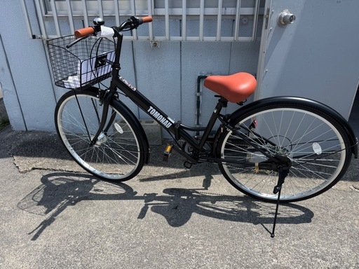 TOMONAU シティサイクル ママチャリ 折り畳み自転車 26インチ 6段変速 LED自転車ライト 折りたたみ自転車 ひし形フレーム