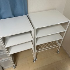 無印 スチールユニットシェルフ 計２つの画像