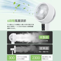 サーキュレーター dcモーター 静音 首振り 扇風機 リビング 風量 6 段階 リモコン・タイマー付き 高さ調整 さーきゅれーたー せんぷうき ナイトライト 省エネ 6～30 畳対応 換気/空気循環/部屋干し 梅雨除湿 衣類乾燥 冷房/暖房 組み立て簡単 PSE認証済 日本語説明書付きの画像