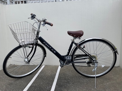 【お取引済】セオサイクル・ペンタスシティ27型｜シマノ6段・Panasonicライト｜ステンレス多用・定価3.8万