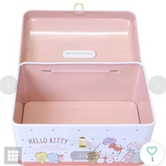キティ　カギ付き缶バンクの画像