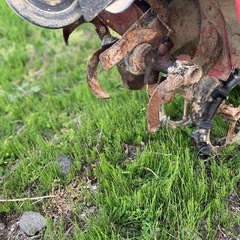 色んな形になるミニ耕運機　管理機の画像