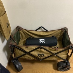 アウトドアワゴン WAQ キャリーカート　アルミテーブルセットの画像