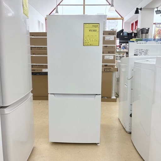 ☆ドリーム荒牧店☆ジモティー割引有☆【クリーニング済】　ヤマダ/2ドア冷蔵庫/YRS-C12H1/117L/2023 YAMADA (ヤマダ) 2ドア冷蔵庫 YRZ-C12H1 2021年製 323 117L