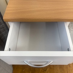 N1391★キャスター付きレンジ台★レンジ台★食器棚★幅800mmの画像