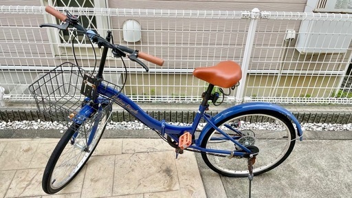 24インチ ブルー　折りたたみ自転車
