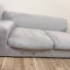 2人がけ　ローソファ　グレーの画像