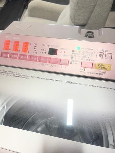 『分解洗浄済み』Panasonic 全自動洗濯機7kg(2〜３名目安)/使用期間4年程度