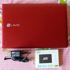 ②★ NEC ノートパソコン/Crucial 新品SSD 512GB/Core i7-8550U/Office2024/Win11/の画像
