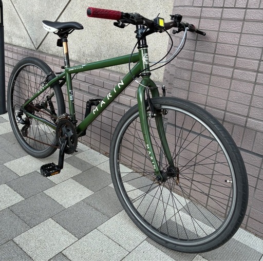 マリ MUIRWOODS クロスバイク　3✖️8 24段　緑　東京 三鷹市　武蔵野市　仙川　京王線　仙川駅　中央線　吉祥寺駅　三鷹駅