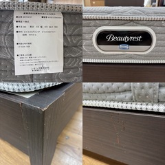 【🐤買取市場 柴田店】 I758 🌈 ジモティー限定価格！ SIMMONS×NITORI シングルベッド ⭐ クリーニング済の画像
