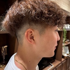 カット+コールドパーマ(男性限定)