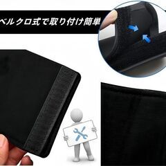 未使用 社外品 ハスラー ロゴ入りアシストグリップカバー 2個 ブラック ベルクロ式 防汚 滑り止め 傷防止 通気性の画像