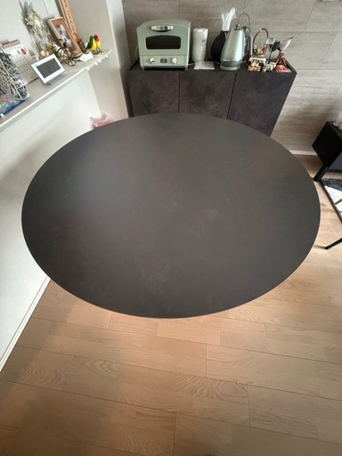最終値下げ　美品 セラミック丸テーブル115cm マット付 直接引き取り限定