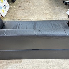 【値下げ】IKEA  三人掛けソファー　黒の画像