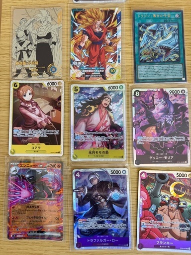 ワンピース、ドラゴンボールカード
