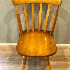 昭和レトロ 回転ウィンザーチェア 木製 ダイニングチェア 飴色 クラシックの画像
