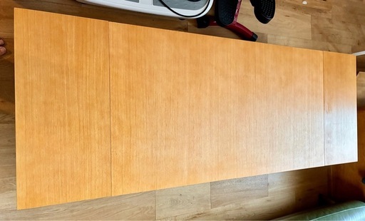 【新品4万円クラス】伸長式ローテーブル120→180cm｜木製オーク調｜美品｜来客・家族向け｜引取限定