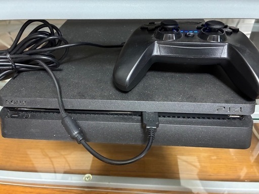 【動作確認済】PS4 スリム 本体（500GB）＋純正コントローラー・ゲーム、配線セット