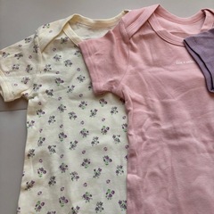 半袖ロンパース90cm 肌着3着　未使用　西松屋の画像