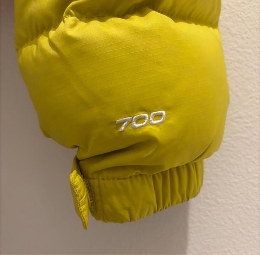 ノースフェイス ヌプシ700 ダウン イエロー XS 美品