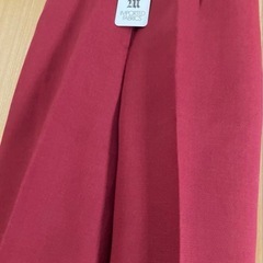新品未使用インポート　タックパンツ後ろゴムMえんじ色　バーガンディの画像