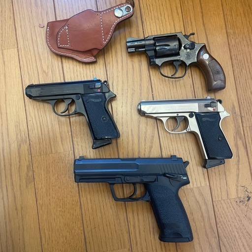 ガスガン　電動ガン　革ホルスター