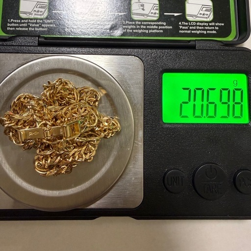 【18金/栃木警察署内にて取引】K18 喜平ネックレス Mカット 20.7g 50cm 資産価値抜群 目の前で鑑定実演可
