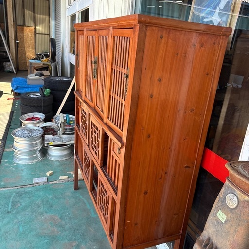 水屋箪笥 食器棚 和風キャビネット 和室 