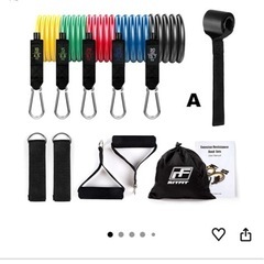 トレーニングチューブセット RITFIT 5本セット ほぼ未使用の画像