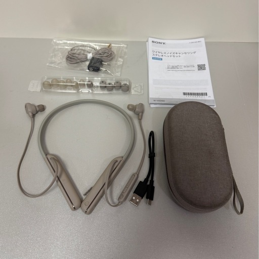 【ジャンク】SONY WI-1000XM2 付属品完備（純正ケース付）部品取り