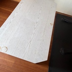 【０円】ホワイト木目ローテーブルの画像