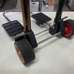 ショッピングカート　キャリーカート　買い物カート　折りたたみ　軽量　便利　2輪　固定ロープ付　中古　③の画像