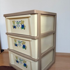 【3段収納ケース／衣装ケース／引き出しタイプ】の画像