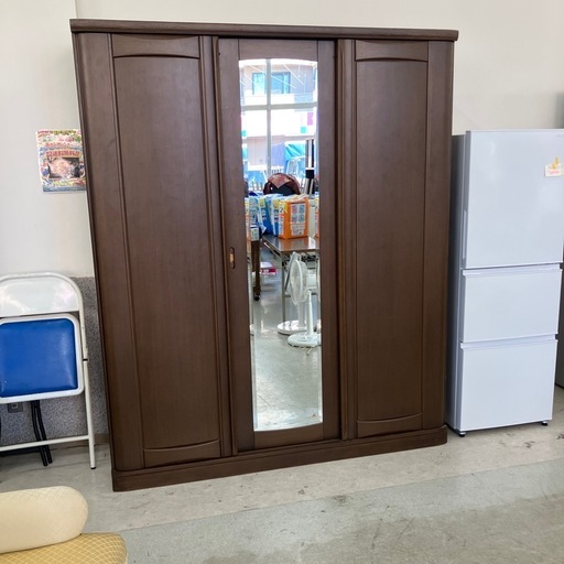 ︎値下げ︎坂2605-306 府中家具 3枚扉ワードローブクローゼット 