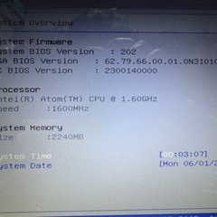 Prime Atom 1.6GHz ノートパソコン HDD無し　ジャンクの画像