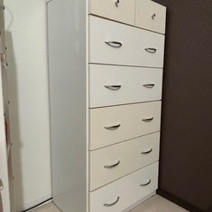 【美品】縦型　チェスト　ホワイト の画像