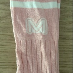 新品未使用 Mロゴ ソックス 3足セット フリーサイズ 白 黒 グレー ライン入り 靴下 おまけ付きの画像